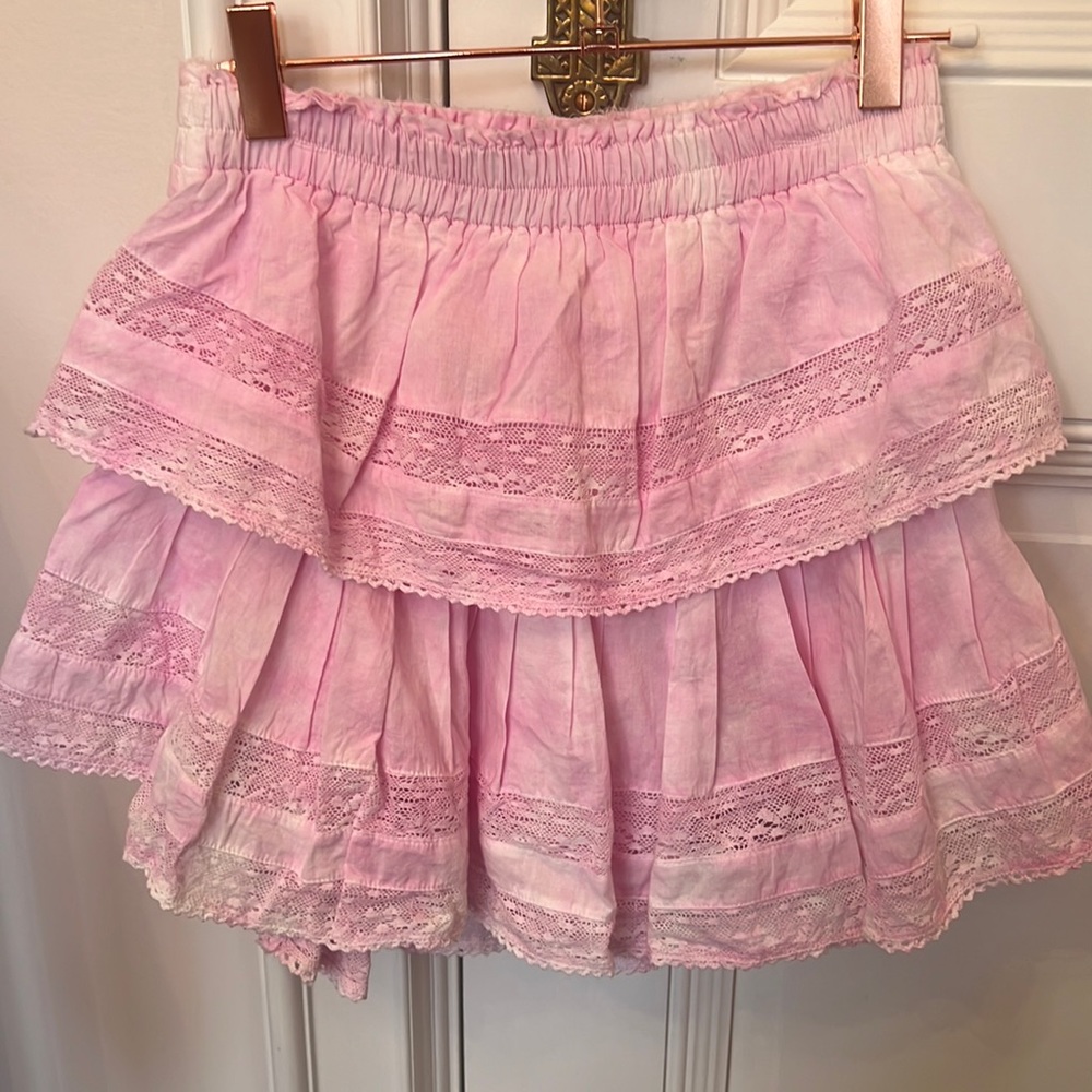 Love shack fancy ruffle mini skirt